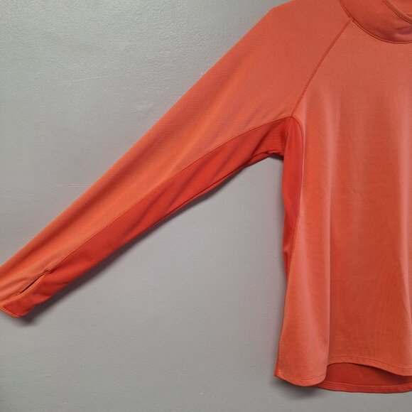 Cabelas Guidewear Lightweight Long Sleeve Shirt Salmon Orange Bright Women Small - Picture 2 of 10